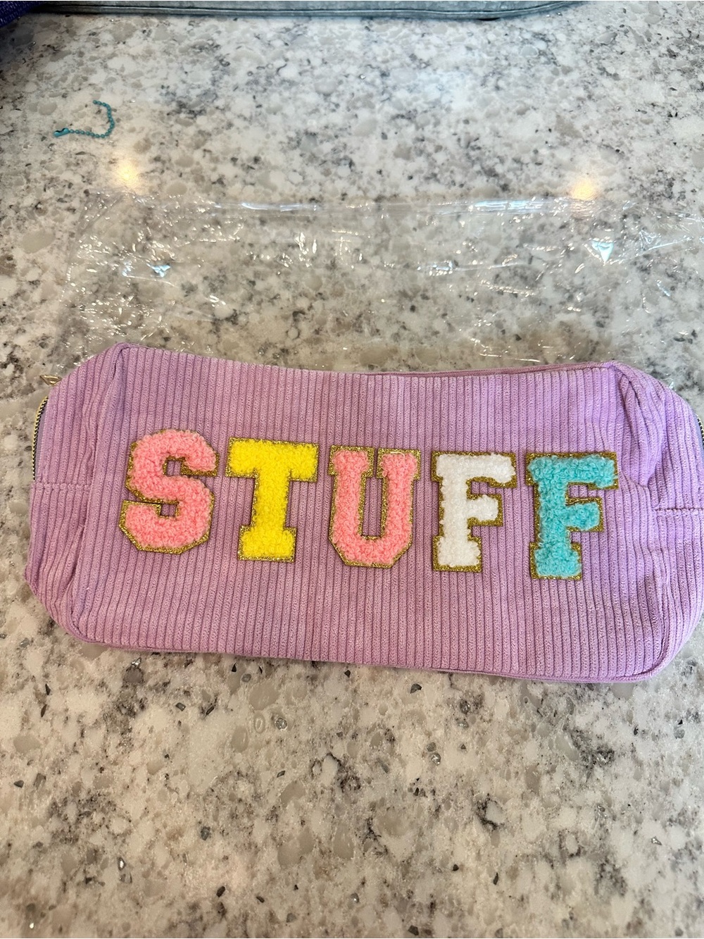 Corduroy Chenille Makeup cosmetics Bag Stuff